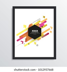 Covers templates set with graphic geometric elements. Applicable for brochures, posters, covers and banners. Vector illustrations.