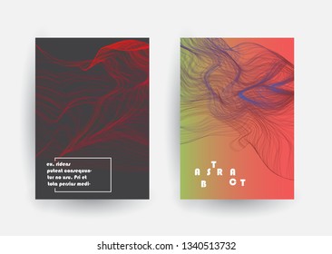 Covers templates set with graphic geometric elements. Applicable for brochures, posters, covers and banners. Vector illustrations.