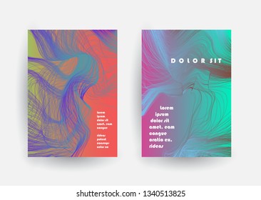 Covers templates set with graphic geometric elements. Applicable for brochures, posters, covers and banners. Vector illustrations.