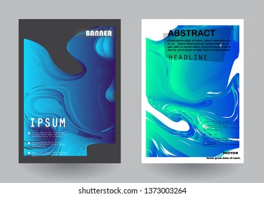 Covers templates set with graphic geometric elements. Applicable for brochures, posters, covers and banners. Vector illustrations.