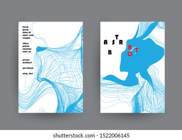 Covers templates set with graphic geometric elements. Applicable for brochures, posters, covers and banners. Vector illustrations.