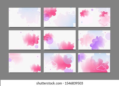 Covers templates set with graphic geometric elements for brochures banners vector illustrations