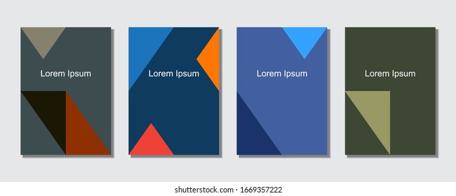 Cubre las plantillas establecidas con elementos geométricos gráficos. Aplicable a folletos, carteles, portadas y banners. Ilustración vectorial Eps 10.