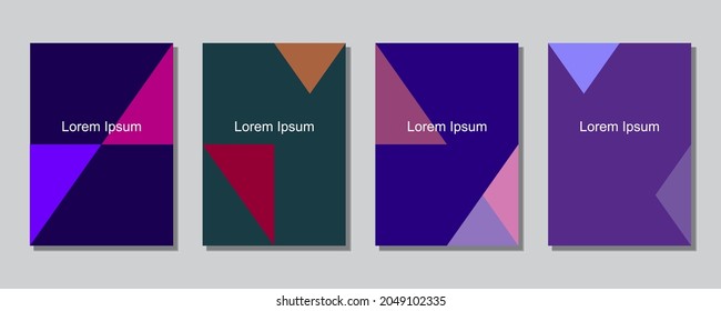 Covers templates set with graphic geometric elements. Applicable for brochures, posters, covers and banners. Eps 10 vector illustration.
