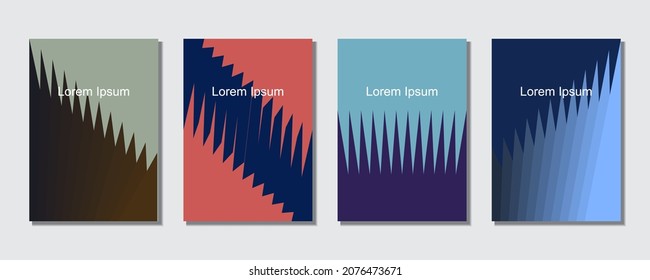 Covers templates set with graphic geometric elements. Applicable for brochures, posters, covers and banners. Eps 10 vector illustration.