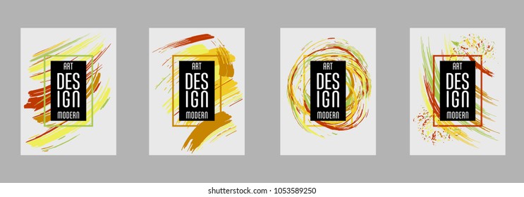 Covers templates set hipster style graphic geometric elements. Applicable for placards, brochures, posters, covers and banners.