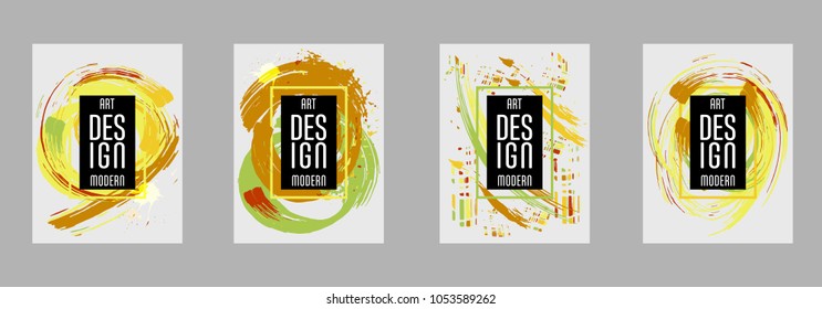 Covers templates set  hipster style graphic geometric elements. Applicable for placards, brochures, posters, covers and banners.