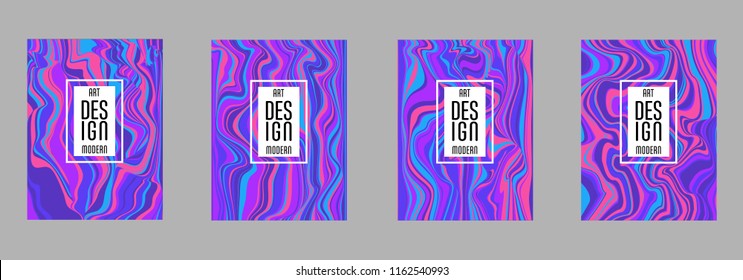 Covers templates set with hipster style graphic geometric elements. Applicable for placards, brochures, posters, covers and banners.