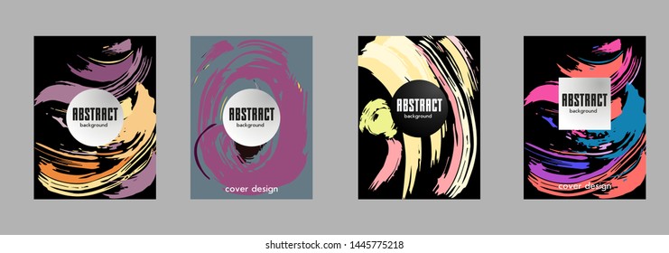 Covers templates set with hipster style graphic geometric elements. Applicable for placards, brochures, posters, covers and banners.
