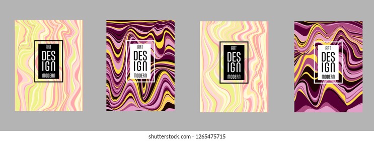 Covers templates set with memphis and hipster style graphic geometric elements. Applicable for placards, brochures, posters, covers and banners.