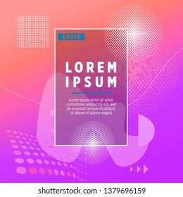 Covers templates set with memphis and hipster style graphic geometric elements. Applicable for placards, brochures, posters, covers and banners.