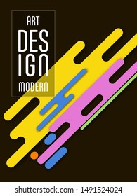 Covers templates set with memphis and hipster style graphic geometric elements. Applicable for placards, brochures, posters, covers and banners.