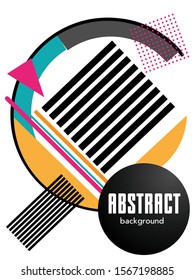 Covers templates set with memphis and hipster style graphic geometric elements. Applicable for placards, brochures, posters, covers and banners.