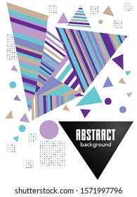 Covers templates set with memphis and hipster style graphic geometric elements. Applicable for placards, brochures, posters, covers and banners.