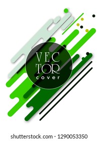 Covers templates set with, memphis and hipster style graphic geometric elements. Applicable for placards, brochures, posters, covers and banners