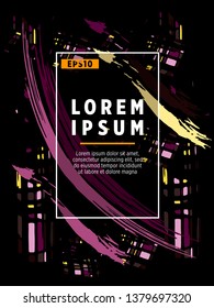 Covers templates set with, memphis and hipster style graphic geometric elements. Applicable for placards, brochures, posters, covers and banners.