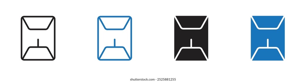 Covert icon linear graphics set vector in black