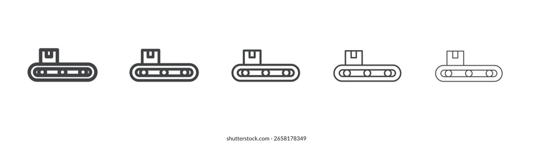 coveyor icon flat thin illustration symbol