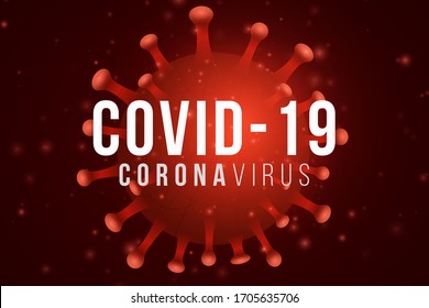 Covid 19 microbio de virus 3d. Diseño científico. Parada de símbolos. Organo patógeno.  Afiche médico. Ilustración vectorial. EPS 10