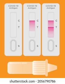 Concepto del vector de prueba de antígeno Covid 19
