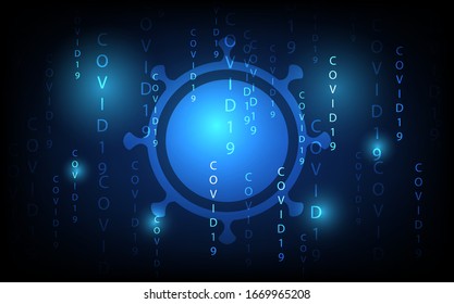covid 19 background, Overall condition corona virus , futuristic digital innovation background vector illustration
