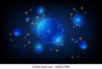 covid 19 background, Overall condition corona virus , futuristic digital innovation background vector illustration