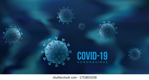 Covid 19 banner with Corona Virus on light pixel on a dark blue background. Medical solidarity and awareness virus infections prevention concept. Corona Virus 2020 vector illustration.