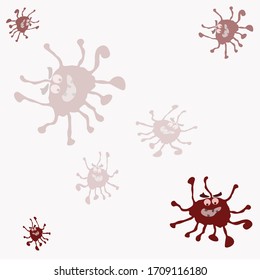 COVID 19 Character. nCoV Vector Banner. Coronavirus Cartoon Vector illustration. Virus  Flat Design.