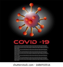 COVID 19, corona virus for banners, posters, covers and t-shirts