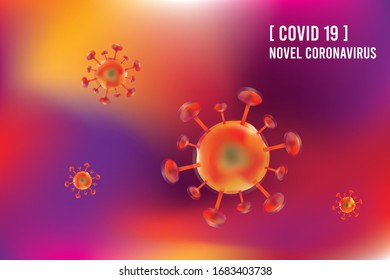 Covid 19 Corona Virus illustration - novel corona virus vector illustration