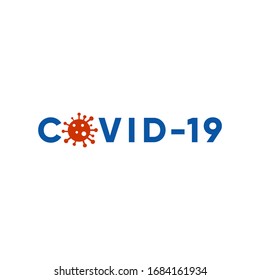 covid -19 ,corona virus logo design vector image in wuhan chinese illustration