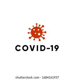 covid -19 ,corona virus logo design vector image in wuhan chinese illustration