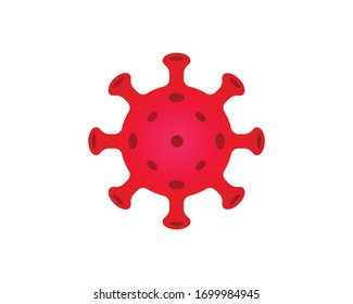 Covid 19 corona virus logo illustration.