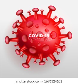Covid 19 Corona Virus in Real 3D Illustration anatomy