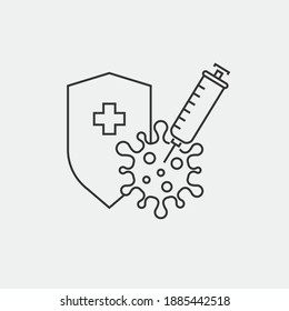 covid -19 corona virus vaccine vector icon