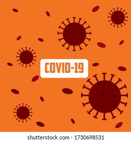 Covid 19, Corona-Virus-Vektor, flache Abbildung