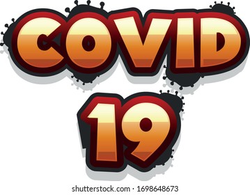 Covid 19 Coronavirus Font Vector