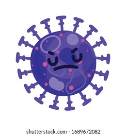 covid 19 coronavirus pandemic virus cartoon, icon vector illustration