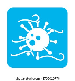 covid 19 coronavirus respiratory pandemic disease prevention vector illustration block style icon