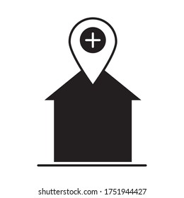 covid 19 coronavirus social distancing prevention, stay at home safe quarantine, outbreak spreading vector illustration silhouette style icon