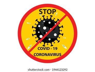 Covid 19 coronavirus Vaccination center or centre sign banner. 