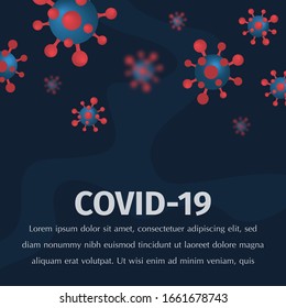 Covid 19 Coronavirus vector icon sign banner.Coronavirus outbreak covid-19 2019-nCoV symptoms in Wuhan China.