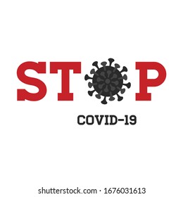 Covid 19 Coronavirus vector icon sign banner. Stop Novel Coronavirus outbreak covid-19.Travel or vacantion warning with air plane and quarantine with protective mask.