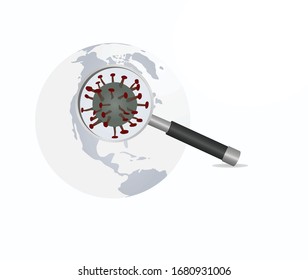 Covid 19- coronavirus world map. vector illustration