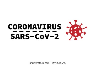 Covid 19, covid-19 pandemic global warning, red coronavirus symbol and icon vector illustration.
