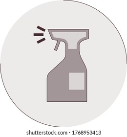 COVID 19 Flat Icon Sanitation spray