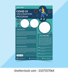 Covid 19 flyer design template