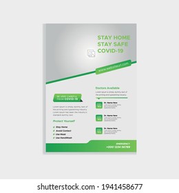 Covid 19 Flyer Template Design Corona Virus Awareness Flyer 