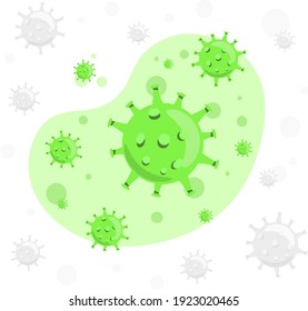 Covid 19 Green Virus Illüstration