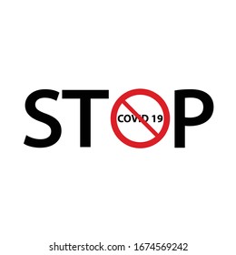 covid 19 icon. stop coronavirus sign vector